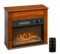 Cheminée électrique - HOMCOM - 1000W/2000W - effet flamme 3D à 6 couleurs et 3 luminosités - MDF et acier - 68 5x27 5x63cm - marron