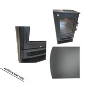 HOMCOM Cheminée électrique E-Cheminée avec effet de flamme Thermostat Poêle 1000 W/2000 W, 20-25 m², noir 44,5x32,1x74 cm