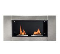 HOMCOM - cheminée - Métal - 110x14,5x54cm - Gris