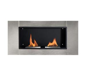 HOMCOM - cheminée - Métal - 110x14 5x54cm - Gris
