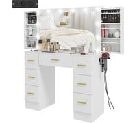 HOMCOM-Chemisette-Panneau d'aggloméré-100L x 40B x 137H cm-Blanc