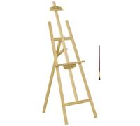HOMCOM Chevalet d'Artiste sur Pieds 51,5x71,5x134,5cm Bois de Pin Naturel