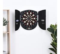 Cible jeu de fléchettes électronique refermable 26 jeux jusqu'à 8 joueurs affichage LCD haut-parleur noir Noir G