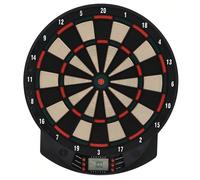 HOMCOM Cible jeu de fléchettes électronique 26 Jeu principals et 185 jeux variations cibles électroniques pour 8 joueurs 30 flechette pointe affichage LCD haut-parleur noir Description:Ce jeu de fléch