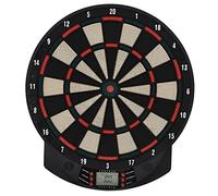 HomCom Cible de fléchettes électronique 26 jeux 185 variations 8 joueurs LCD plastique noir