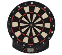 HomCom Cible de fléchettes électronique 26 jeux 185 variations 8 joueurs LCD plastique noir