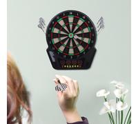 HOMCOM Cible jeu de flechettes électronique professionnel 243 jeux variés noir