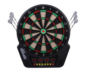 HOMCOM Cible jeu de flechettes électronique professionnel 243 jeux variés noir