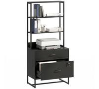 HOMCOM Classeur verrouillable 70x40x157cm Noir