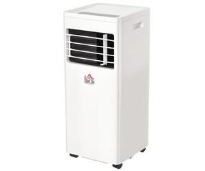 HOMCOM Climatiseur Mobile 2 en 1 Climatisation Déshumidification avec Télécommande Classe Énergétique A Minuterie 765 W