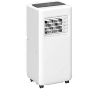 HOMCOM Climatiseur mobile 3 en 1 Climatiseur avec refroidissement, déshumidificateur, ventilateur, tuyau d'évacuation, 9000BTU Refroidisseur d'air automatique avec télécommande, minuterie, sécurité