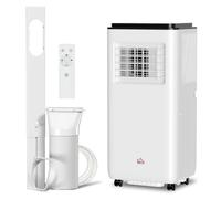 HOMCOM Climatiseur mobile 7000BTU 2kW 5 en 1 refroidissement, déshumidificateur, ventilateur, auto, mode nuit, 2 vitesses