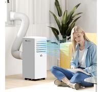 HOMCOM Climatiseur mobile 9000 BTU/H 3 en 1 refroidissement, ventilateur, déshumidificateur minuterie 24H télécommande, blanc