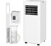 HOMCOM Climatiseur mobile 9000 BTU/H 3 en 1 refroidissement ventilateur déshumidificateur minuterie 24H et télécommande blanc