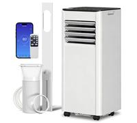 HOMCOM Climatiseur portable 2,05 kW (7 000 BTU) 4 en 1 Refroidissement Déshumidificateur Ventilateur Minuterie pour 26 m² Blanc