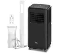 HOMCOM Climatiseur Portable 950 W avec 5 Modes et 3 Vitesses, en Plastique ABS et Acier, 33x28x70,4 cm, Noir