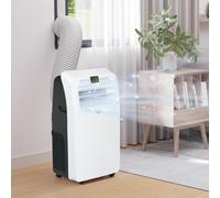 HOMCOM Climatiseur Portable avec Minuterie, 3 Modes et 3 Vitesses, en Plastique ABS, 44,3x34x81,5 cm, Blanc