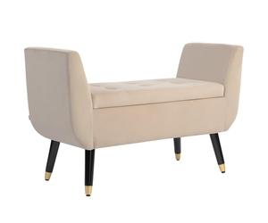 HOMCOM Coffre Banquette de Rangement 107x42x65cm, Beige