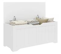 HOMCOM Coffre de rangement d'intérieur 108 l 80 x 40 x 45 cm Blanc