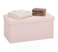HOMCOM Coffre de Rangement Pliant 84L 76x38x38cm Rose