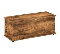 HOMCOM Coffre Grand 113L Boîte à couvertures 100x40x40 cm, Brun Rustique