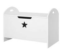 Coffre malle de rangement coffre à jouets dim. 62L x 40l x 46H cm MDF blanc