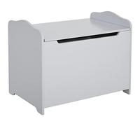 HOMCOM Coffres à jouets pour enfants Boîte à jouets malle de rangement dim. 60L x 40l x 48H cm vérin pneumatique MDF gris