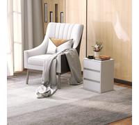 HOMCOM Commode 3 Tiroirs Moderne en Bois Blanc, 40x30x50.5 cm