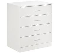 HOMCOM Commode 4 tiroirs avec glissières métalliques anti-basculement