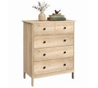 HOMCOM Commode 74x40x91cm Chêne