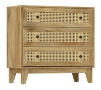 HOMCOM Commode 80x35x76cm Bois naturel