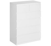 HOMCOM - Commode - Panneau de particules - 80x39x115cm - Blanc
