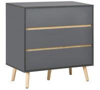 HOMCOM - Commode - Panneau de particules - 80x40x80cm - Gris foncé