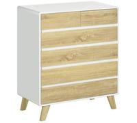 HOMCOM - Commode - Panneaux de particules - 80x40x95cm - Bois naturel