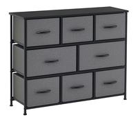 HOMCOM - Commode - Polyester - 100x30x78.5cm - Gris foncé