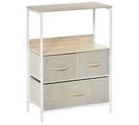 HOMCOM - Commode - Polyester - 58x29x81.5cm - Blanc