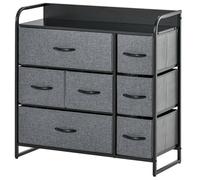 HOMCOM - Commode - Polyester - 80x29x78.5cm - Gris