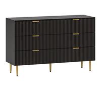 HOMCOM Commode pour chambre 120x40x76.5cm Noir