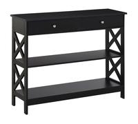 HOMCOM - console - Bois - 100x30.5x80cm - Noir