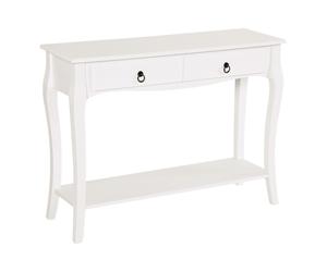 Homcom Console Table de Drapier Style Néo-Rétro Multi-Rangements 100 x 33 x 76 cm Blanc