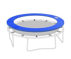 HOMCOM Coussin de Protection pour Trampoline de Rechange Ø 244 cm Couverture de Ressort pour Trampoline résistant aux UV, indéchirable Bleu