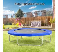 HOMCOM Coussin de protection pour trampoline de remplacement Ø 305 cm résistant aux rayons UV, anti déchirure bleu