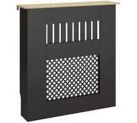 HOMCOM Couvercle de Radiateur en Bois Moderne 78 x 19 x 81 cm Noir