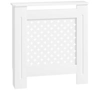 Cache-radiateur motif nid d'abeille - dim. 78L x 19l x 82H cm - MDF blanc Blanc G