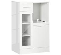 HOMCOM Crédence moderne avec armoire et tiroir 60x40x95cm Blanc