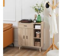 HOMCOM Credenza Moderne Polyvalente avec Armoire et Tiroir en Bois 80x30x96,5cm