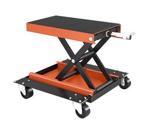 HOMCOM Cric Ciseaux Moto 500kg réglable 135-390mm | Lève-moto robuste et cric ciseaux, pour garage/extérieur.