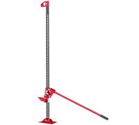 HOMCOM Cric Farm Jack Tout-Terrain ATV 4x4, Charge Max. 3000 kg, Hauteur de Levage 11-135 cm, cric à crémaillère pour dépannage véhicule embourbé, pour Voiture Camion SUV, Rouge