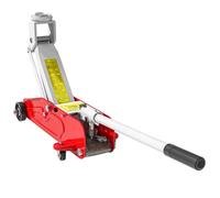 HOMCOM Cric Hydraulique à Profil Capacité de Levage 120-300 mm Charge 2 T | Bas en Acier Robuste Rouge