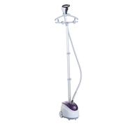 HOMCOM Défroisseur vapeur vertical défroisseur à vêtements 1,8 L 1800 W débit vapeur 30g/min tige telescopique blanc violet Blanc